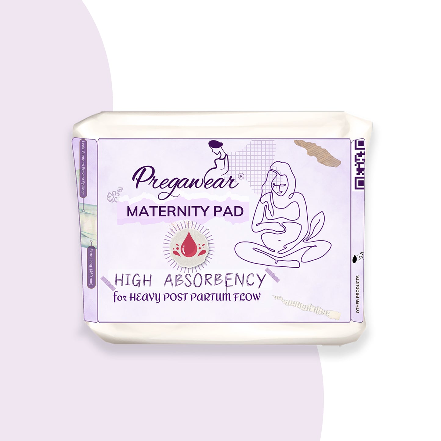 Pregawear Maternity Pad| Premium Disposable Soft Pads for Women| After Delivery Incontinence High Absorption | Heavy Periods | Leak Guard| Postpartum Flow| Rash Free | Overnight Protection
