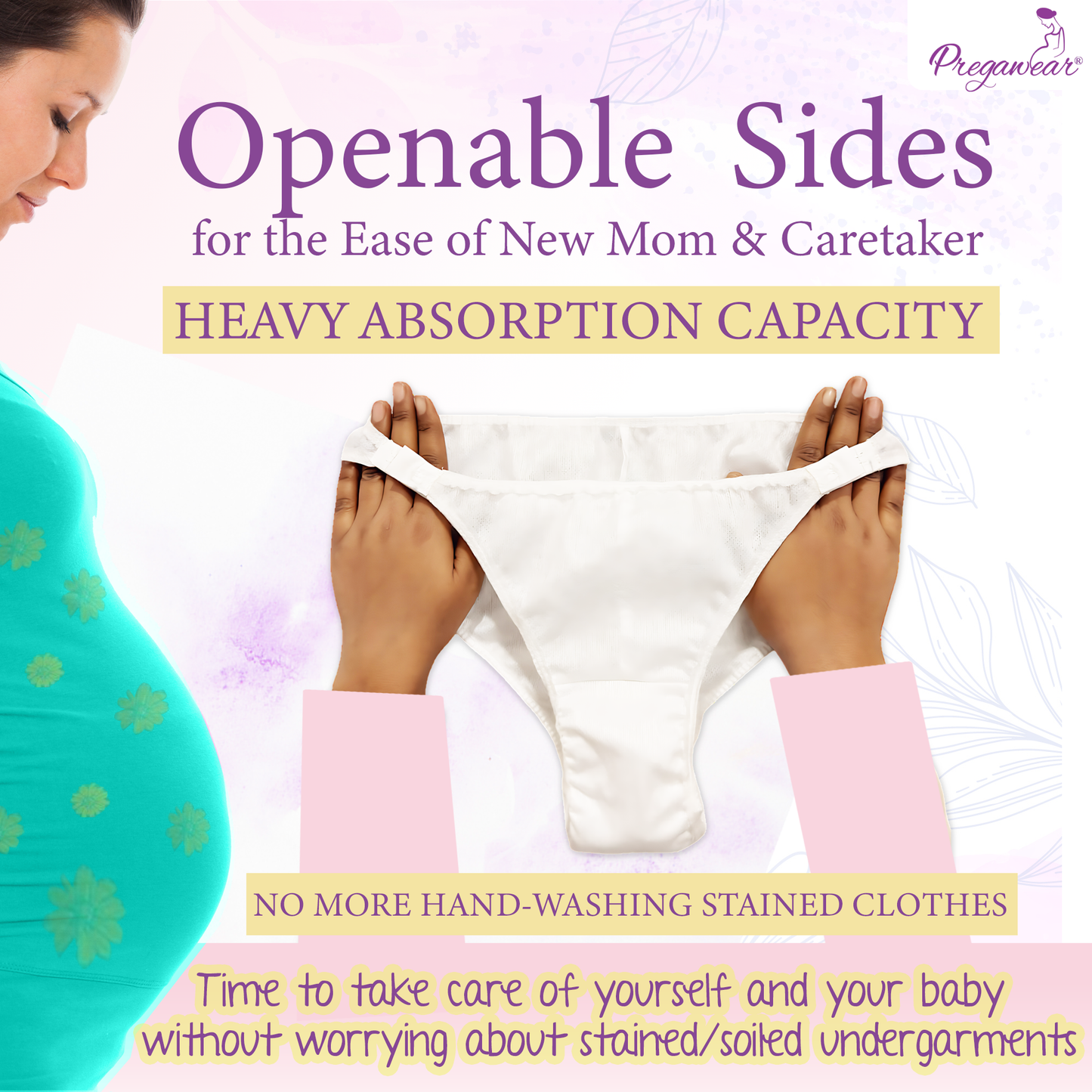 Pregawear Lochia Maternity C Section Panty|Heavy Flow Postpartum| Also for Normal DeliveryIDisposable Period