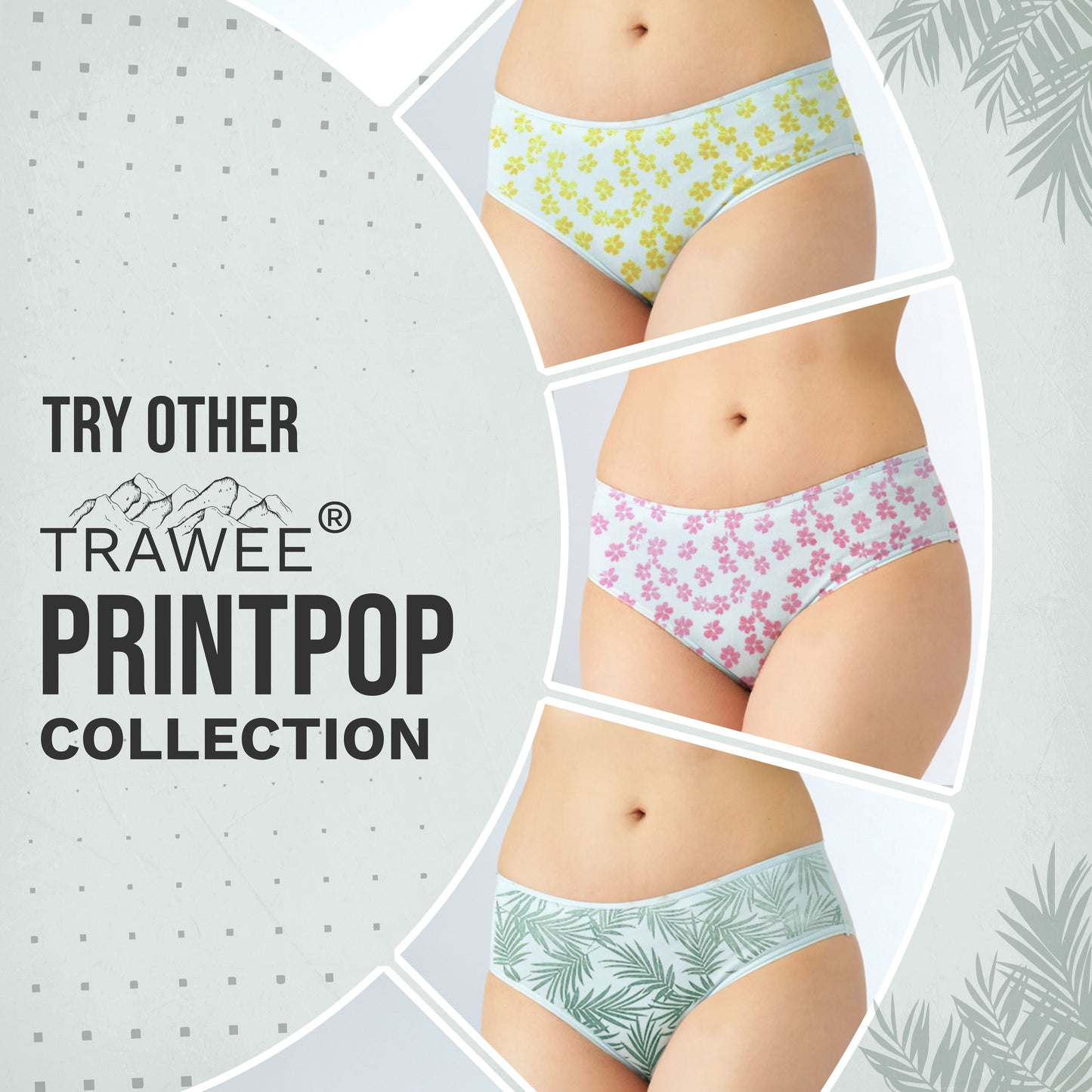 Trawee Women Disposable Innerwear| Print Pop Travel Panty | Rash-Free, Breathable, Antibacterial, Antifungal| Prevents UTI| Perfect for Daily Use, Trips, Trekking & Vacations| No Laundry - XL (Copy)