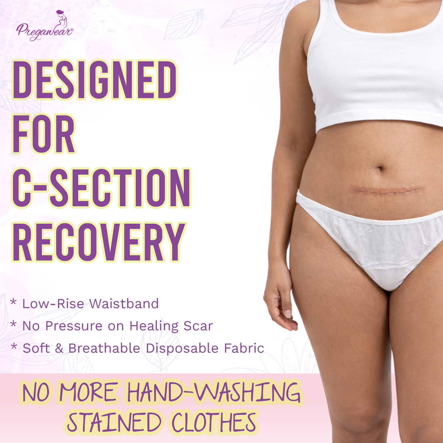 Pregawear Lochia Maternity C Section Panty|Heavy Flow Postpartum| Also for Normal DeliveryIDisposable Period