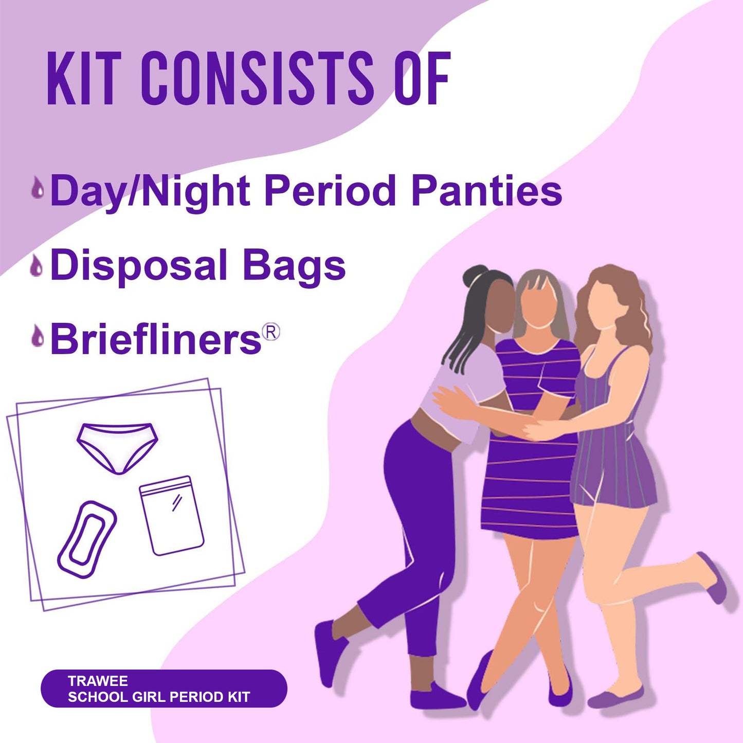 Leak-proof menstrual underwear for school girls – disposable, hygienic, and comfortable