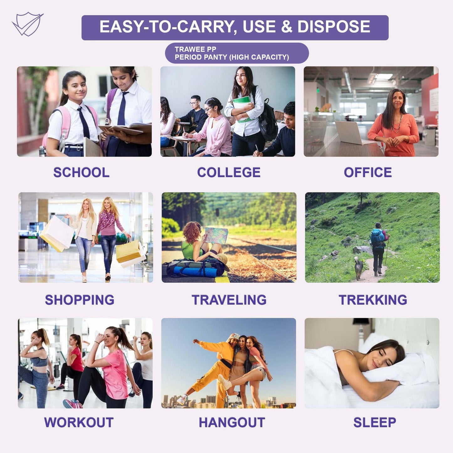 TRAWEE disposable period underwear for women – leak-proof, custom fit, and hygienic