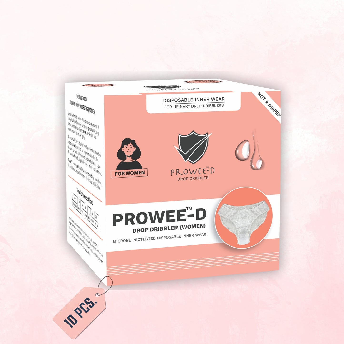 Prowee Disposable Volume Dribbler Panty For Women, Disposable Customised Women Panties for Urinary Incontinence/Leak (Large Volume)