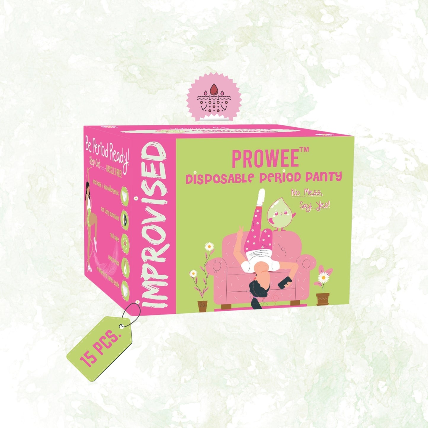 PROWEE- Improvised Period Panty designed for Heavy Flow, 360 Degree Coverage with Leak Guard and Ultra-Absorbent Core,