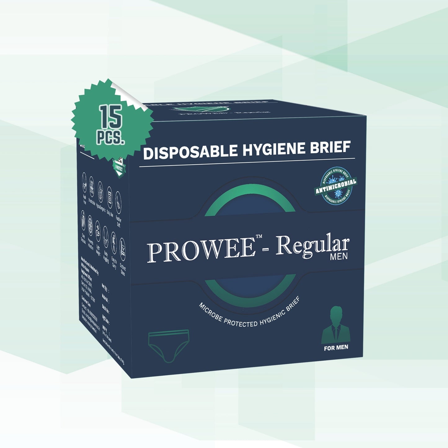 Disposable Regular Hygiene Innerwear, Lightweight with Fungal Protection. Prowee Regular (Men)