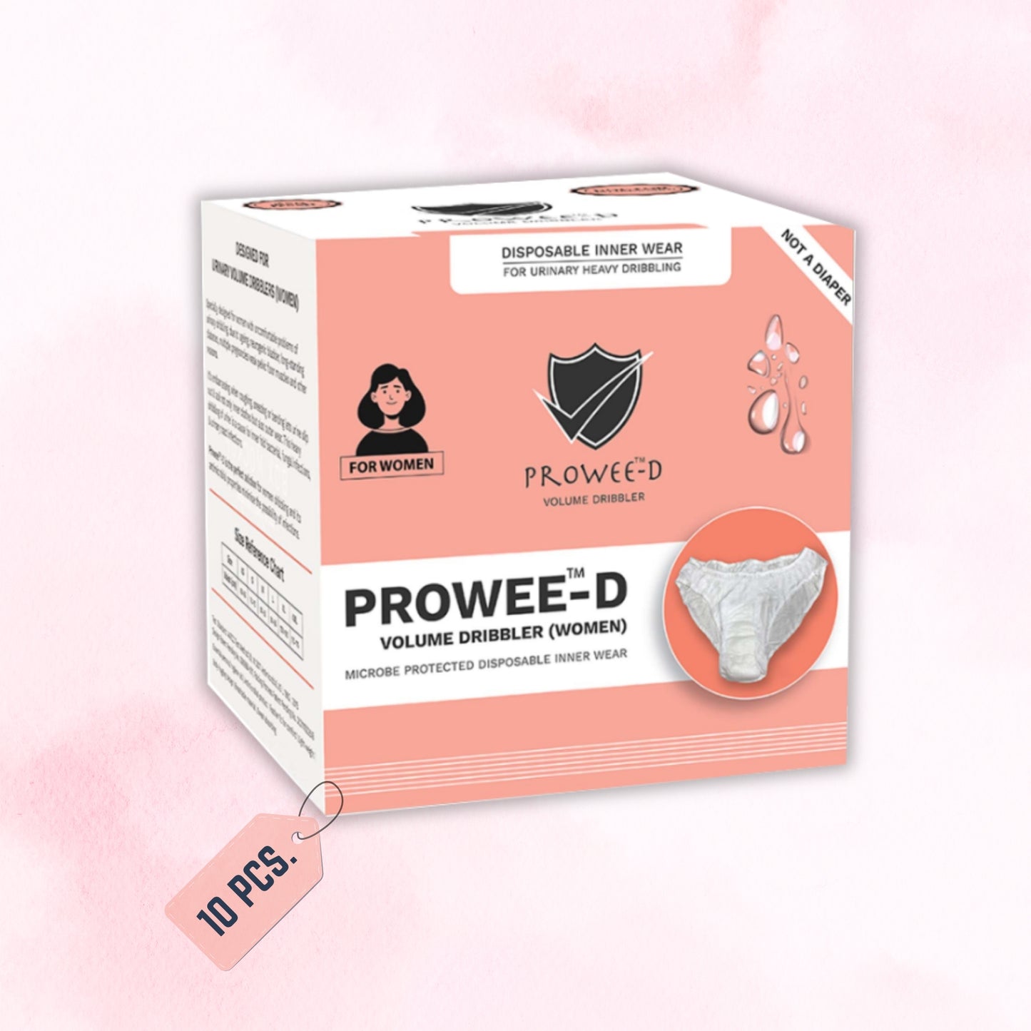 Prowee Disposable Volume Dribbler Panty For Women, Disposable Customised Women Panties for Urinary Incontinence/Leak (Large Volume)