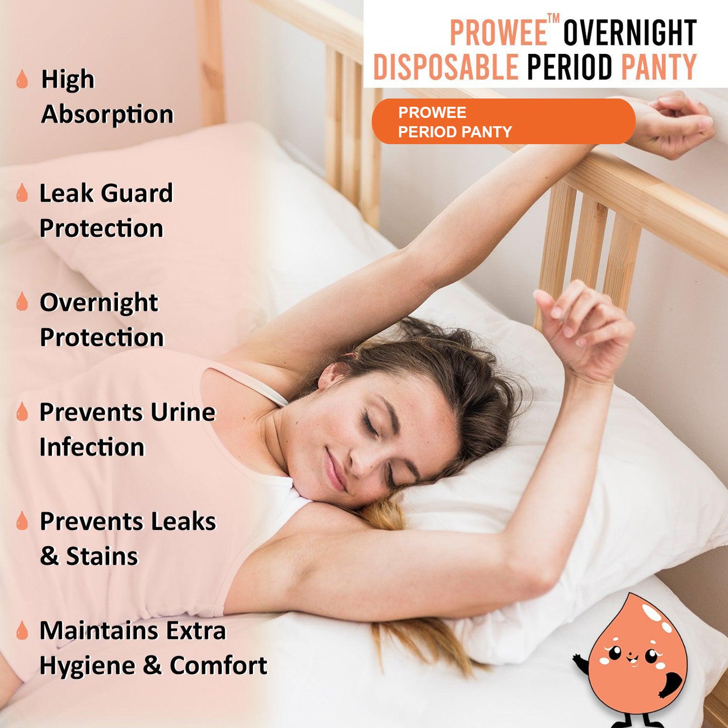 Disposable overnight period panties for women – soft, breathable, and worry-free