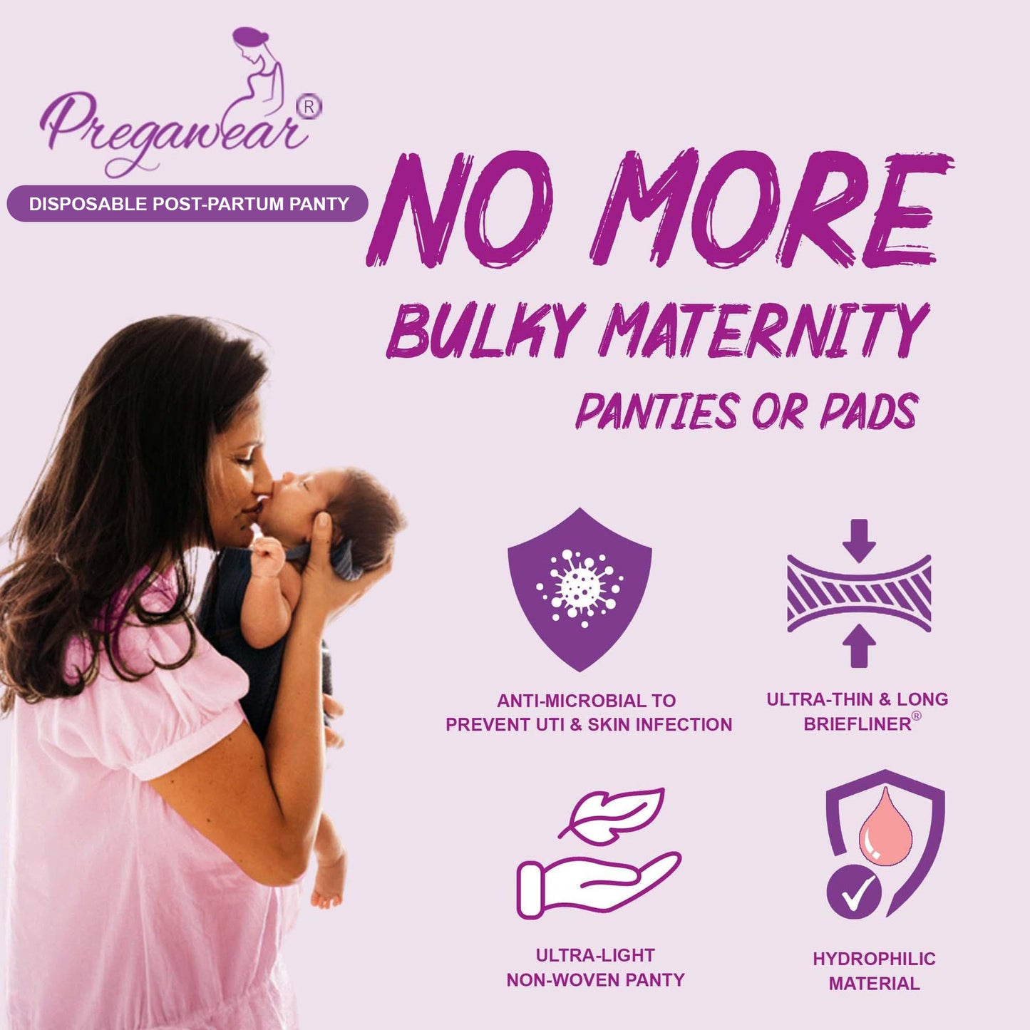 Post-delivery disposable underwear for women – XL size, leak-proof and soft material