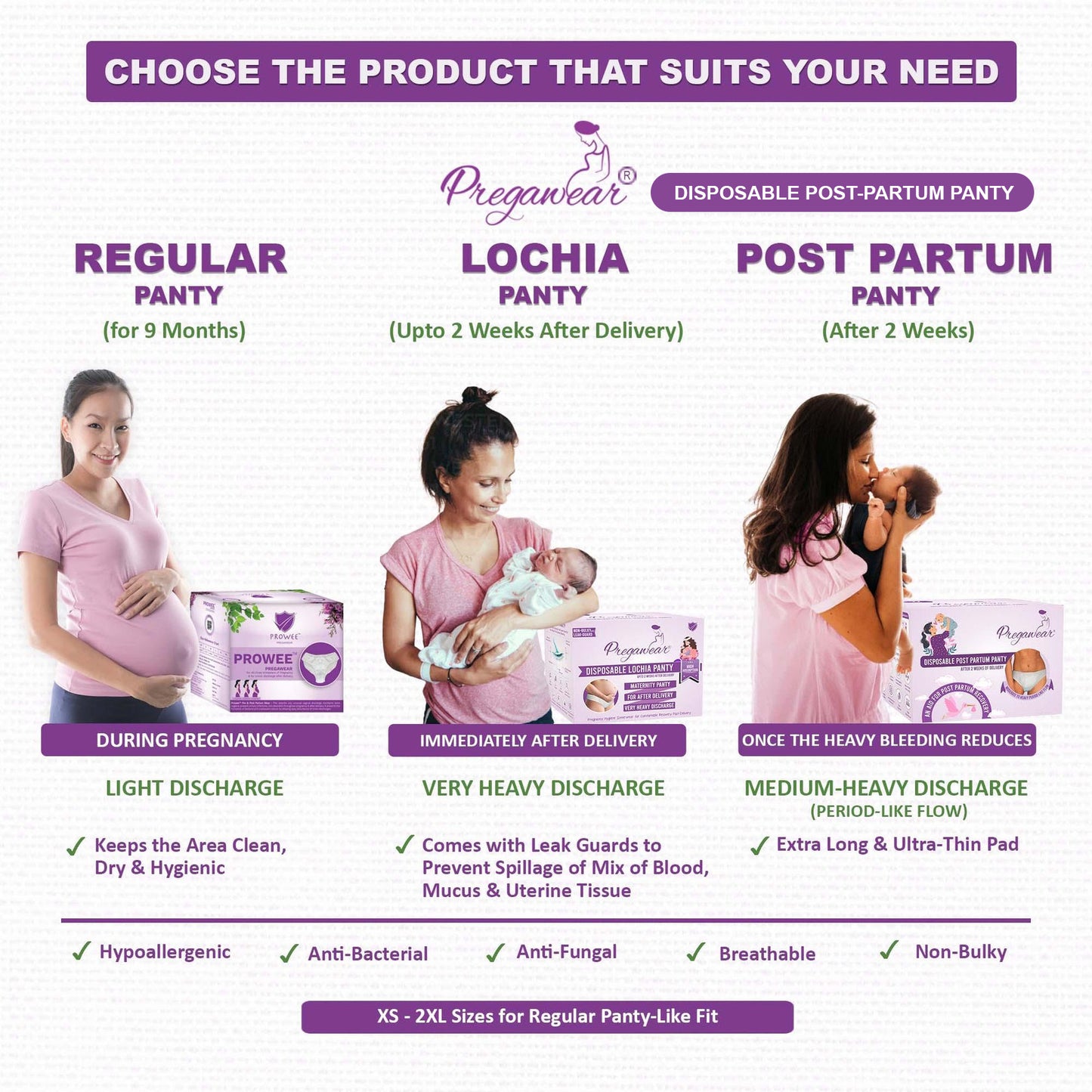 Post-delivery disposable underwear for women – XL size, leak-proof and soft material