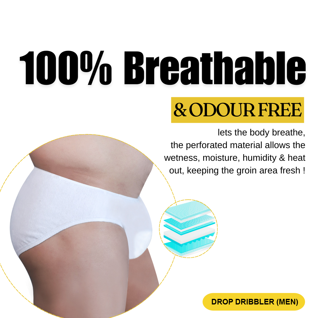 XL Size Drop Dribbler Disposable Briefs for Men – Better Than Diaper by Prowee