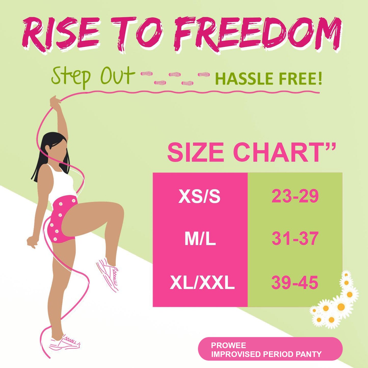 Prowee improvised period panty – disposable menstrual underwear with high absorption