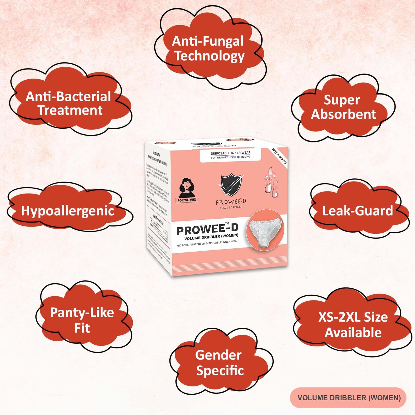 High absorbency disposable panties for women – odor-free, XL size, ideal for urinary leaks