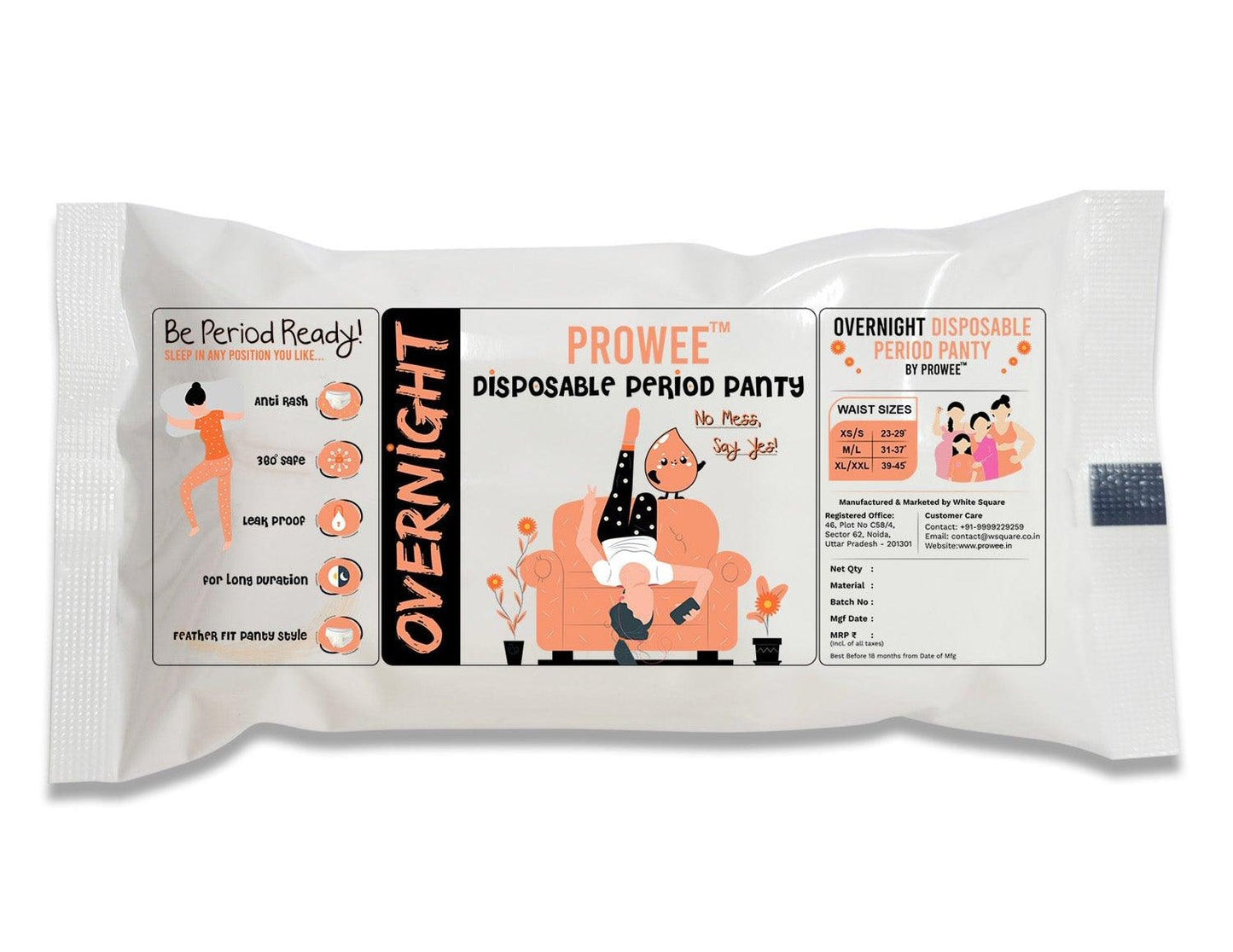 Disposable overnight period panties for women – soft, breathable, and worry-free