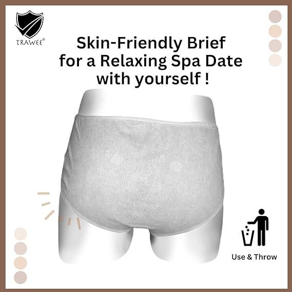 Trawee Disposable Spa Innerwear for Health & Wellness | Non-Transparent with Sweat Absorption | Soft Comfortable Body Fit - Prowee
