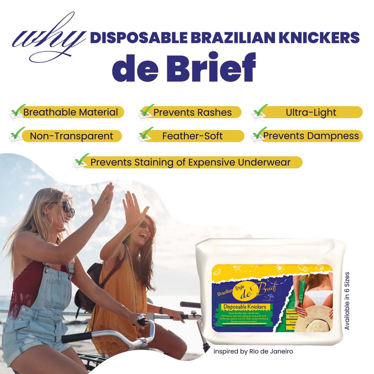 Trawee De Brief Disposable Panty for Women – premium non-transparent underwear