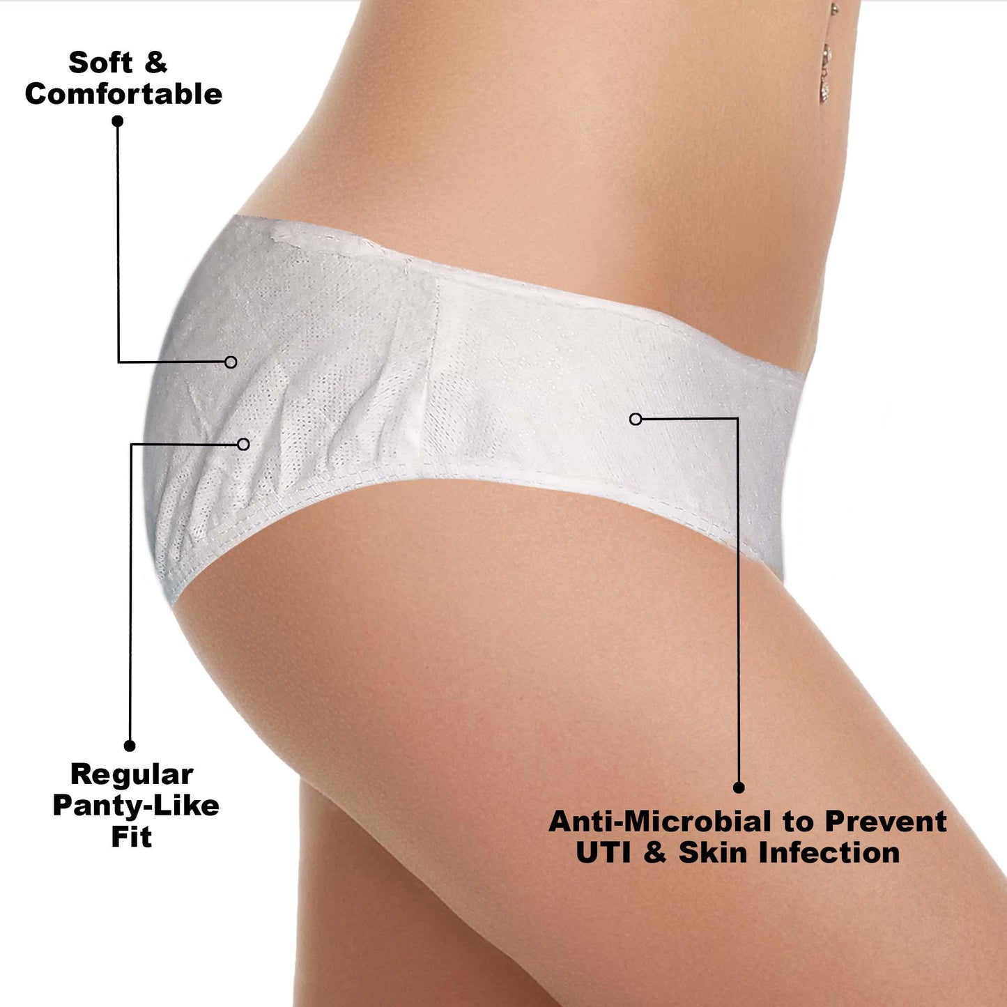 Trawee Disposable Innerwear Women - Panty for Daily Discharge Anti Fungal & Anti Bacteria Underwear Extra Hygiene No Discomfort - Prowee