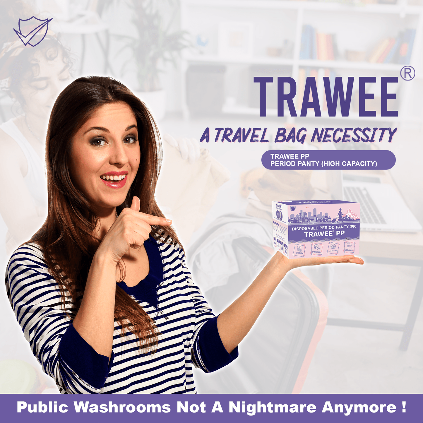 TRAWEE disposable period underwear for women – leak-proof, custom fit, and hygienic