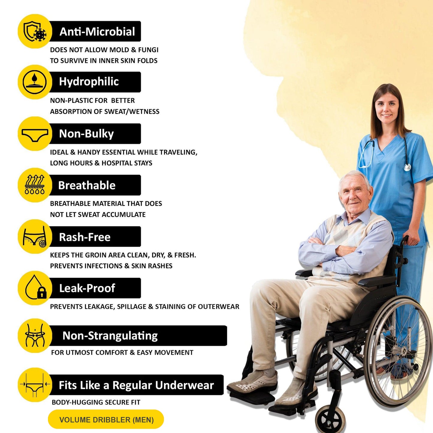 Leak-proof disposable innerwear for men – ideal for travel, hospital stays, or daily use