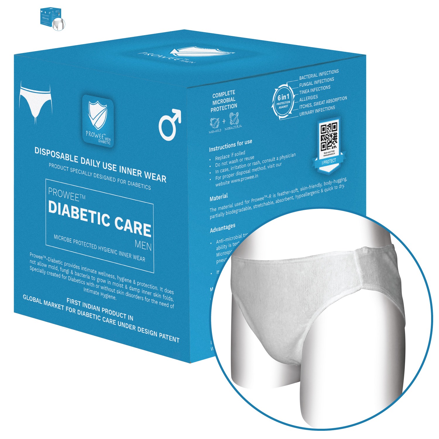 Trawee Travel Disposable Brief Underwear for Men (Pack of 10) for