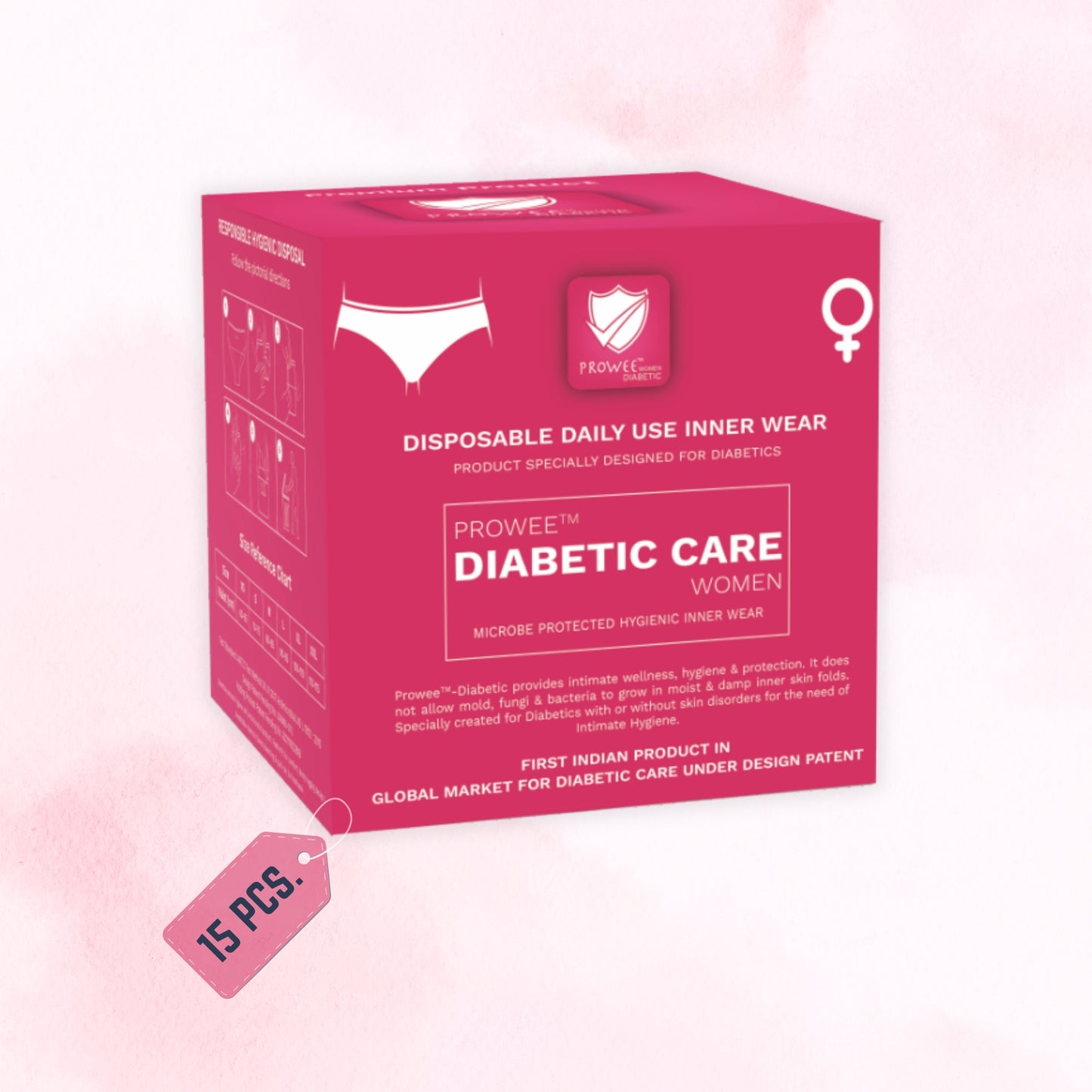 Prowee Diabetes Mellitus Disposable Panties with Anti Microbial Properties Prevents Infections PROWEE-Diabetic Care (Women)