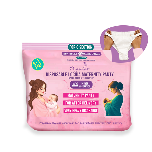 Pregawear Lochia Maternity C Section Panty|Heavy Flow Postpartum| Also for Normal DeliveryIDisposable Period
