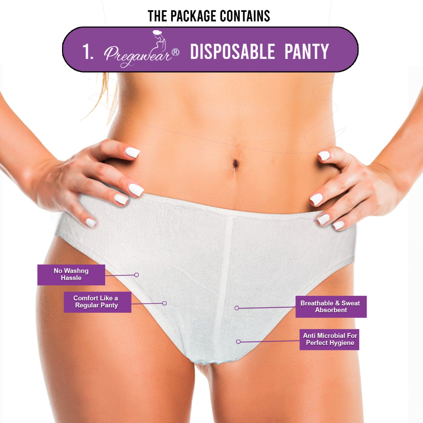 Disposable Panty & Sanitary Pad Combo| Heavy Flow|Overnight Protection