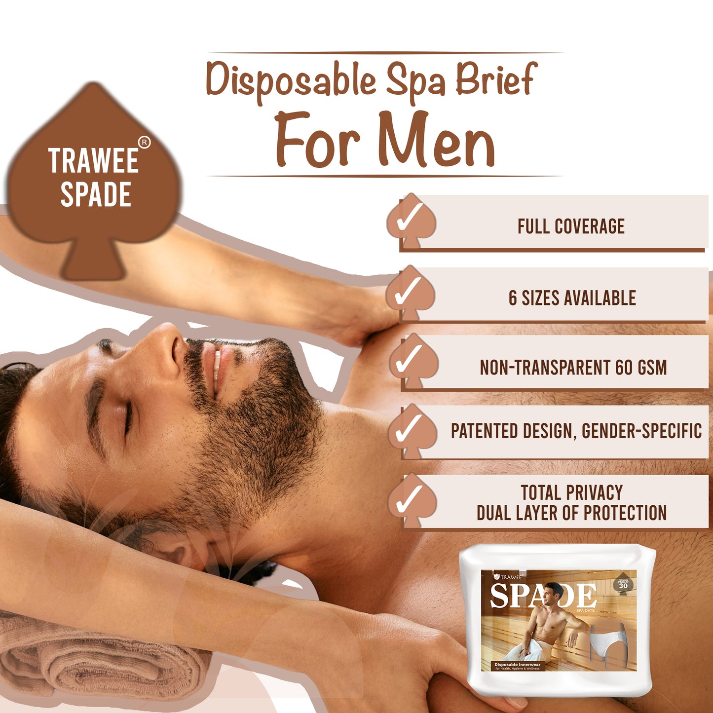 Trawee Disposable Spa Innerwear for Health & Wellness | Soft Comfortable Body Fit