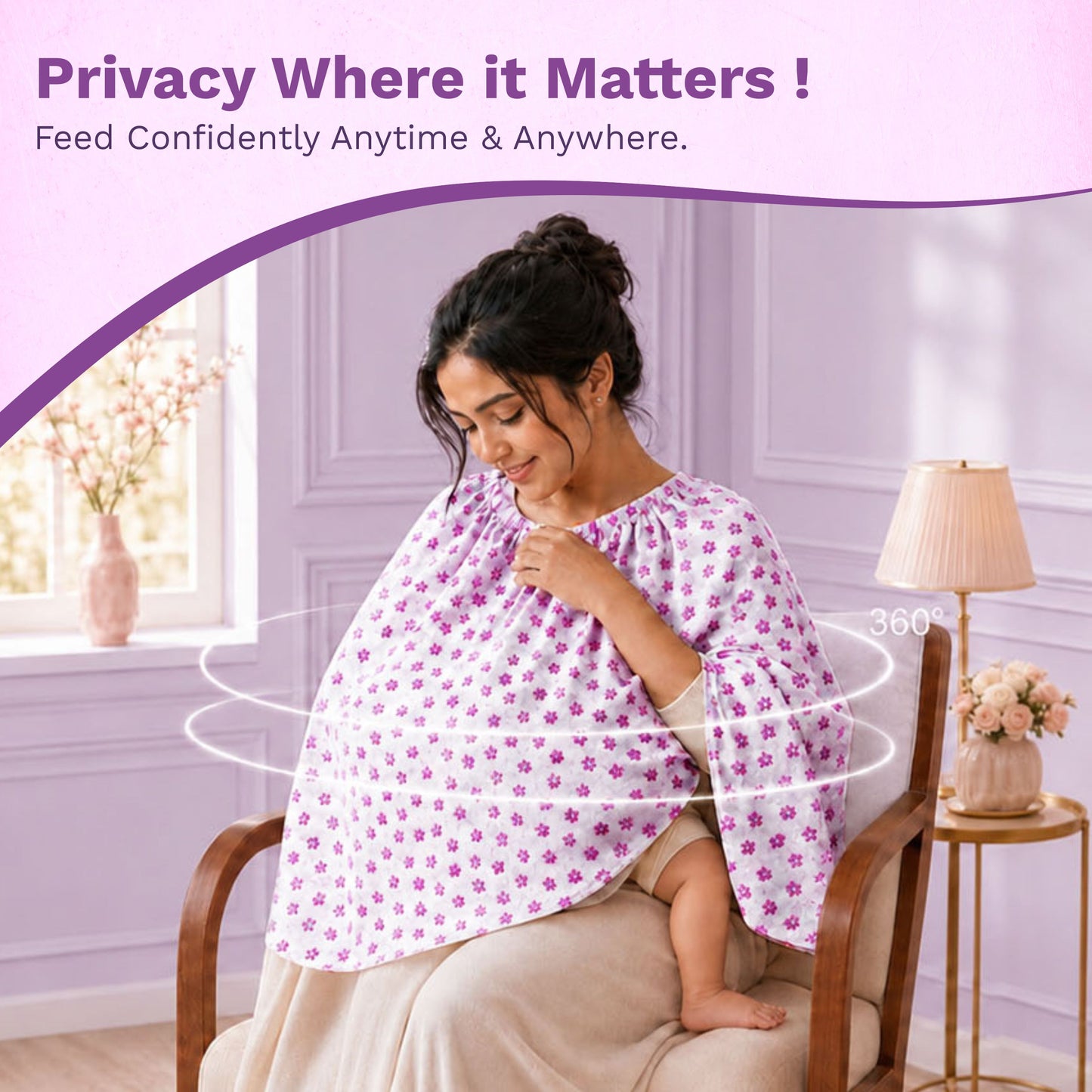 Disposable Nursing Cover for Breastfeeding | Mothers | Anti-Rash & Antifungal-Treated Fabric | Soft, Breathable & Lightweight | Travel-Friendly Feeding Cover