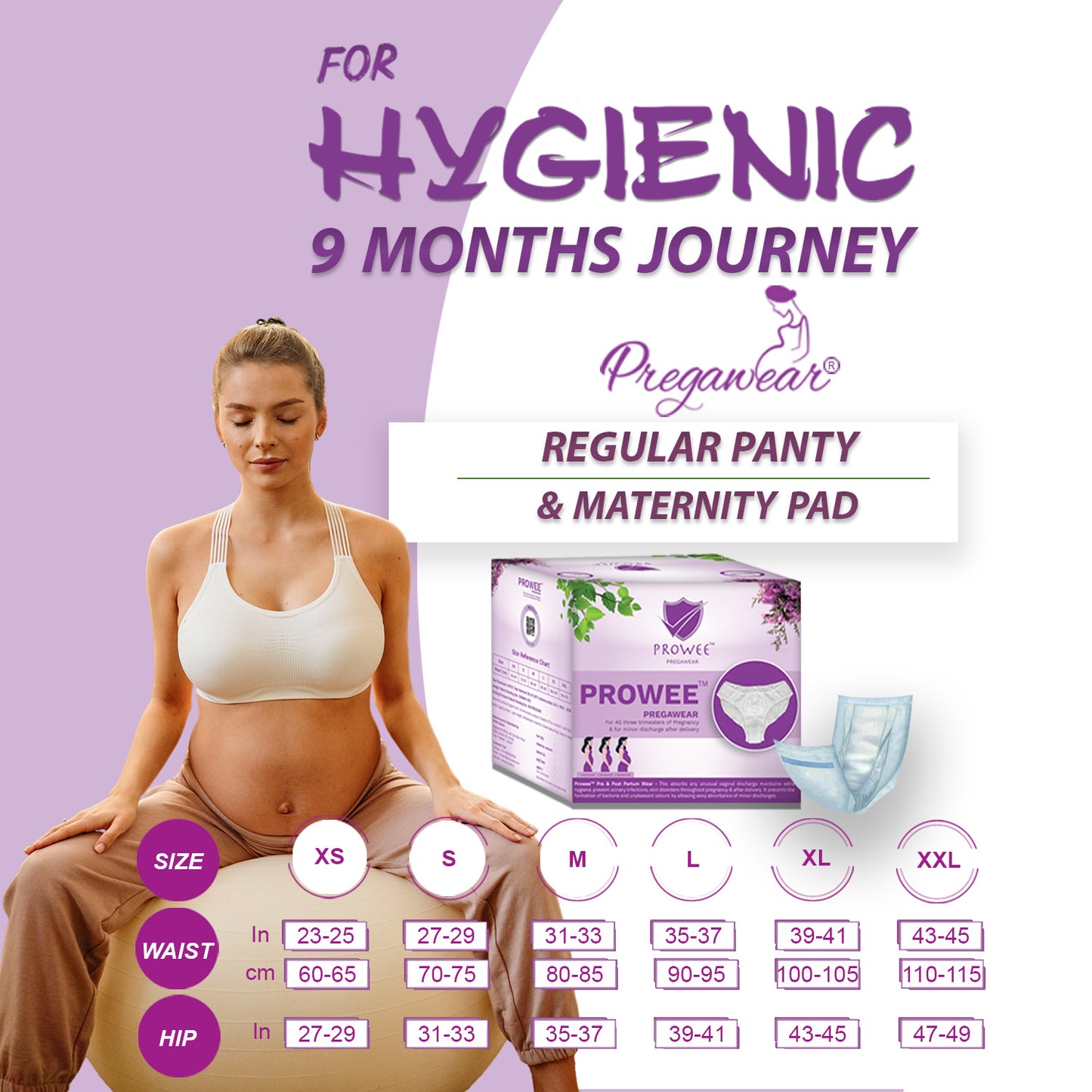 Pregawear Regular Disposable Panty & Maternity Pad Combo for Women during Pregnancy Stain-Proof