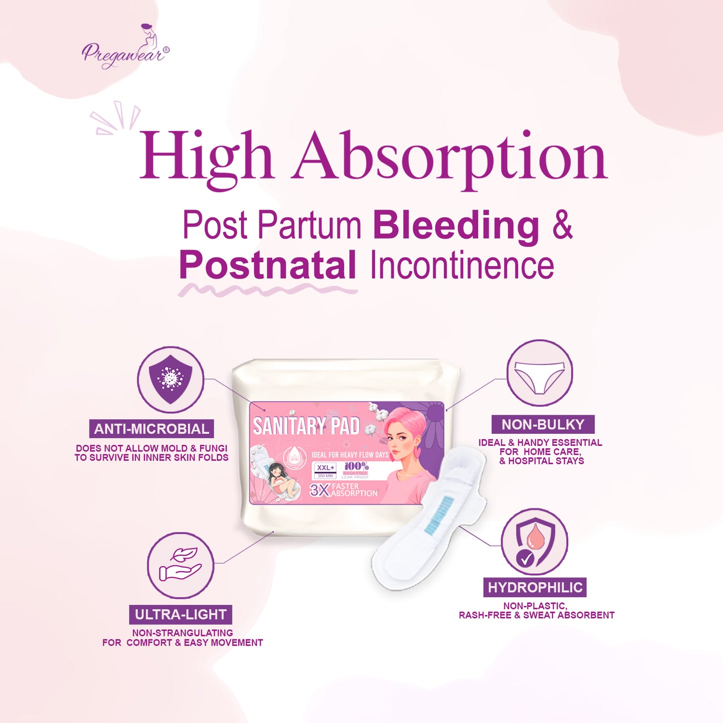 Disposable Panty & Sanitary Pad Combo| Heavy Flow|Overnight Protection