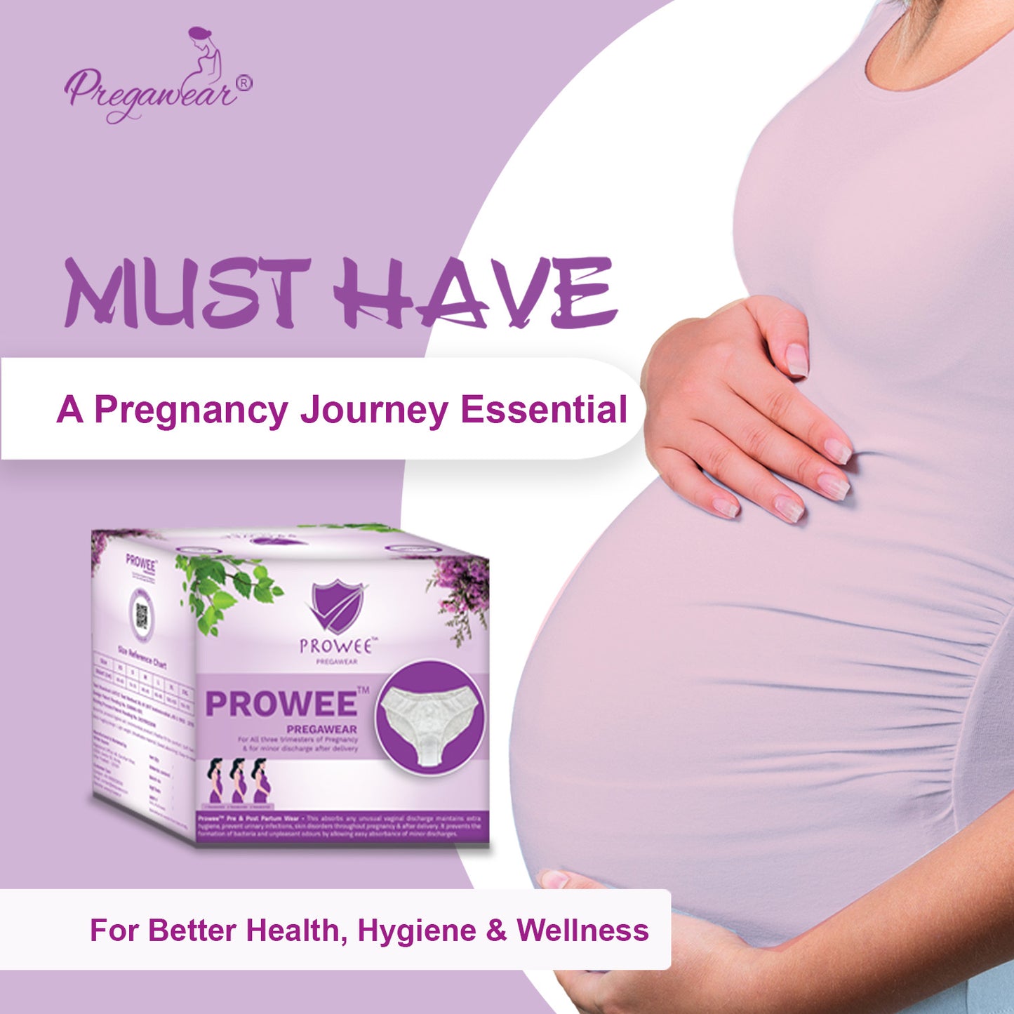 Pregawear Regular Disposable Panty & Maternity Pad Combo for Women during Pregnancy Stain-Proof