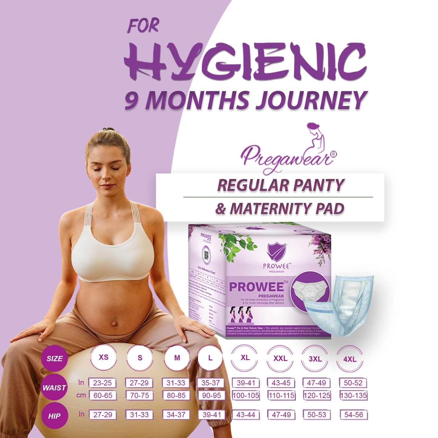 Pregawear Regular Disposable Panty & Maternity Pad Combo for Women during Pregnancy Stain-Proof