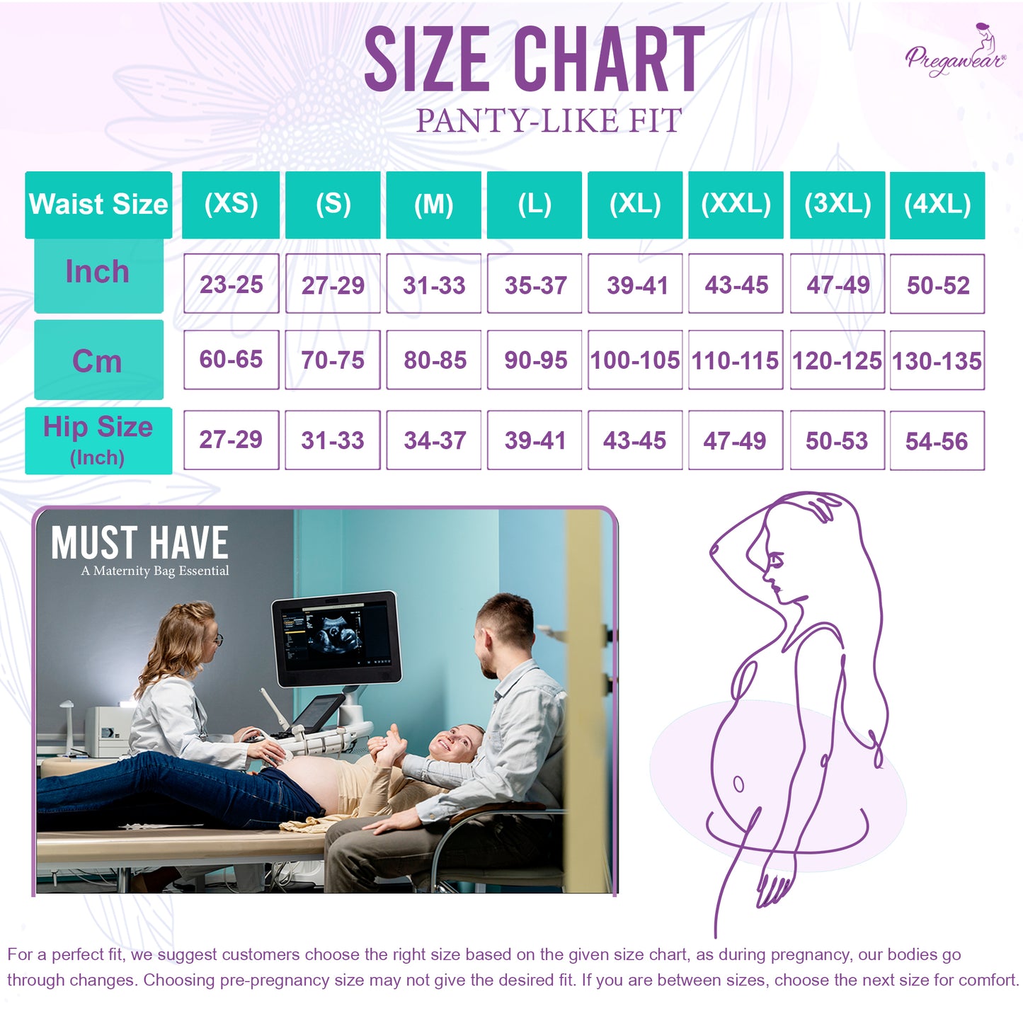 Pregawear Lochia Maternity C-Section Panty – Disposable Period Panty for Heavy Flow Postpartum, Rash-Free and Leak-Proof for Normal Delivery