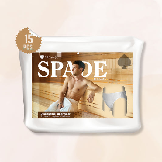 Trawee Disposable Spa Innerwear for Health & Wellness | Non-Transparent with Sweat Absorption | Soft Comfortable Body Fit (Men)