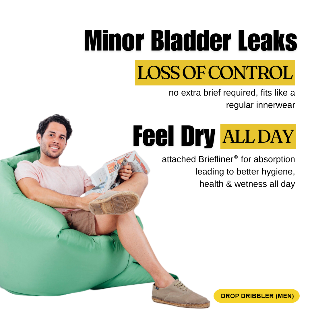Better Than Adult Diaper, Disposable Customised Men briefs for Dribbling (Small Volume- Drops), Microbe protected for the entire day Prowess-D ( Drop Dribbler Men)