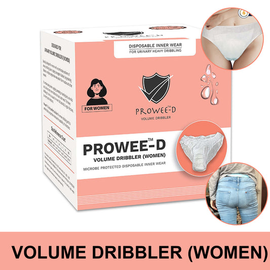 Better Than Adult Diaper,Disposable Customised Women Panties for Urinary Incontinence/Leak (Large Volume), Microbe protected. Prowee-D ( Volume Dribbler Women)