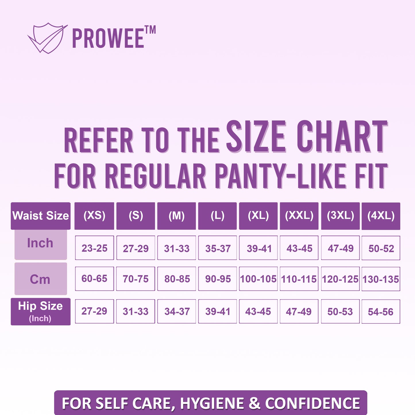 Panty Style Disposable Regular Hygiene Innerwear, All Day Odorless, Lightweight with Fungal Protection. Prowee Regular (Women)