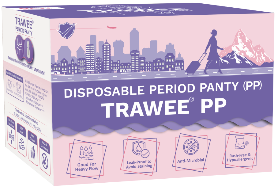 TRAWEE disposable period underwear for women – leak-proof, custom fit, and hygienic