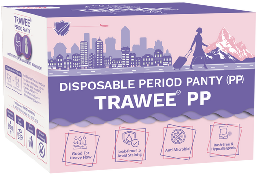 TRAWEE disposable period underwear for women – leak-proof, custom fit, and hygienic