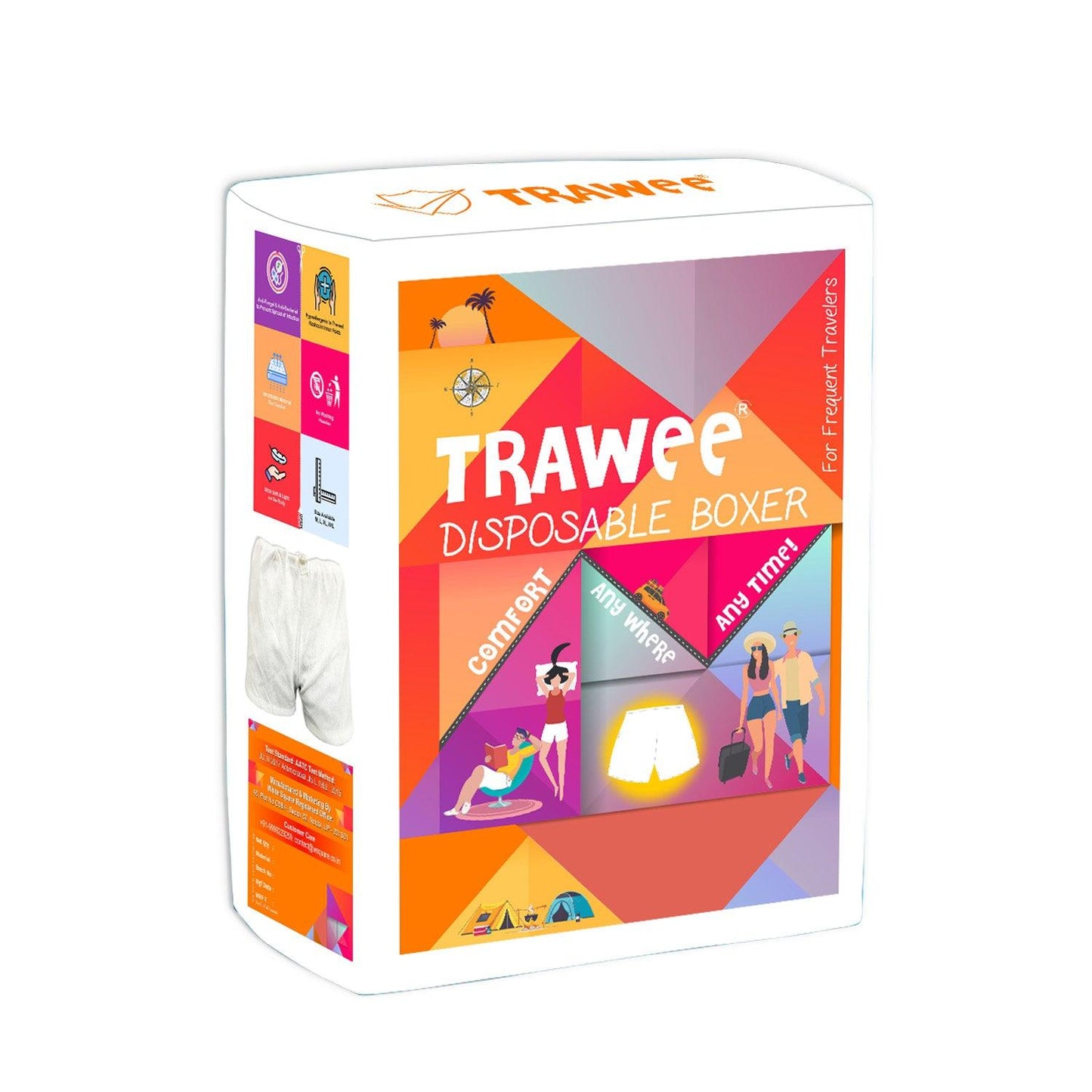 Trawee Disposable Boxer with Fungal Treatment & Relaxed Fit - Prowee