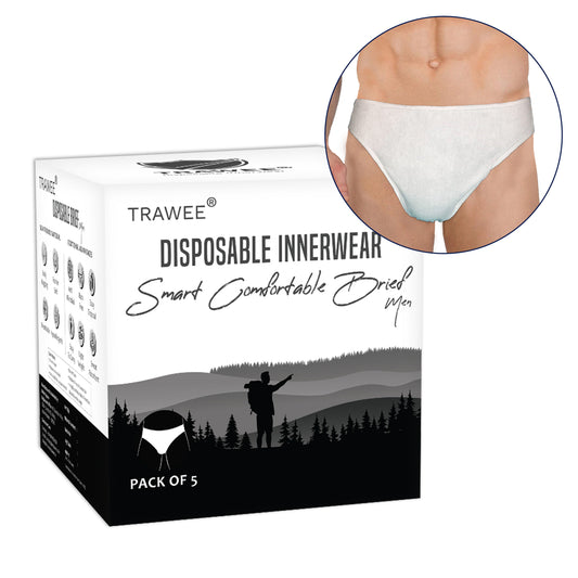 XL size Trawee disposable underwear for men – best disposable travel briefs with anti-fungal protection
