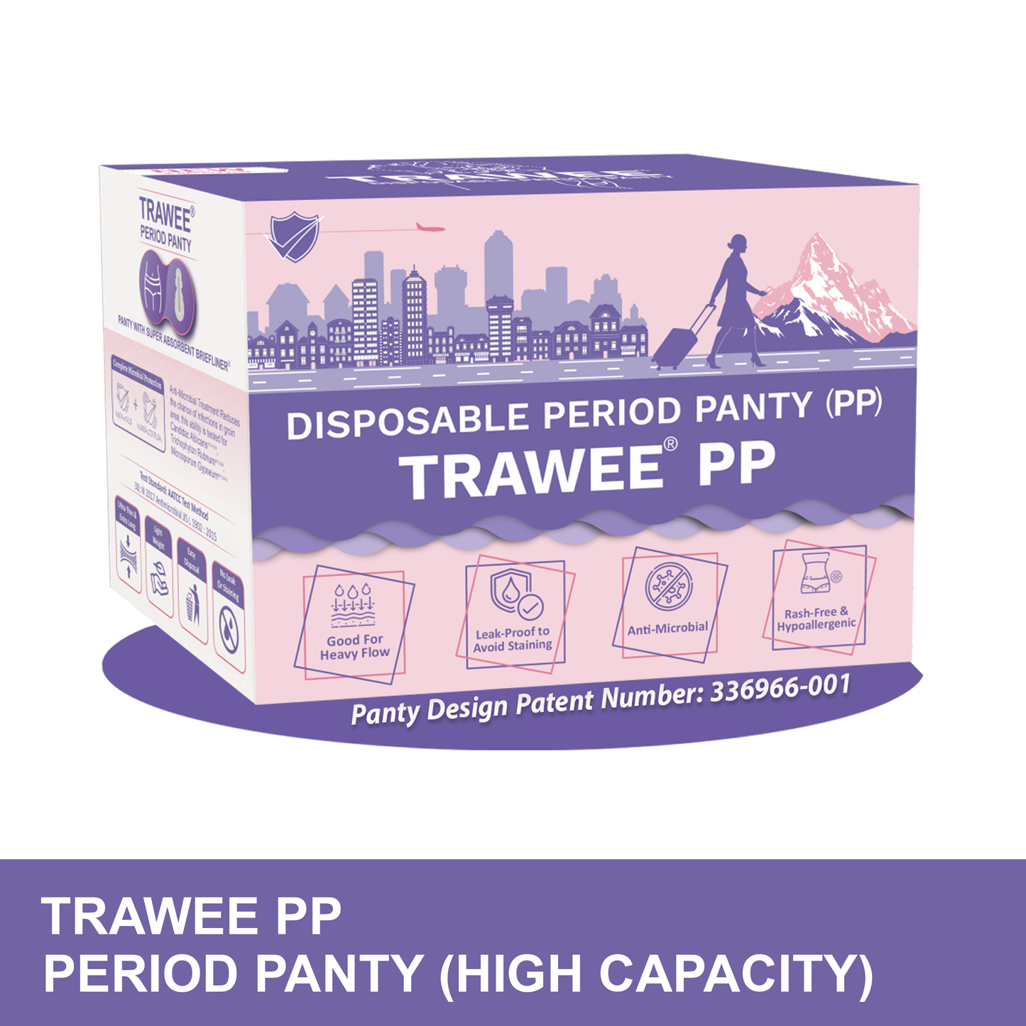 TRAWEE Disposable Period Panties for Heavy Flow with High Absorption Capacity,Customised Fitting Overnight Protection- TRAWEE PP